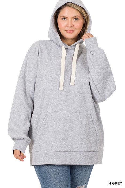 Zenana Plus Size Oversized Hoodie Sweatshirt 4Colors 1X-3X