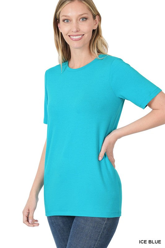 Zenana Short Sleeve Round Neck Tee 5Colors Size S-XL