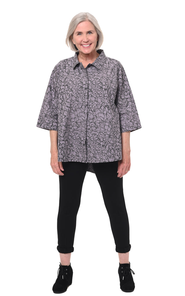 Alice Womens Shirt in Canyon Squiggle