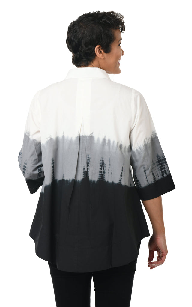 Alice Womens Shirt in Oystershell Ombre