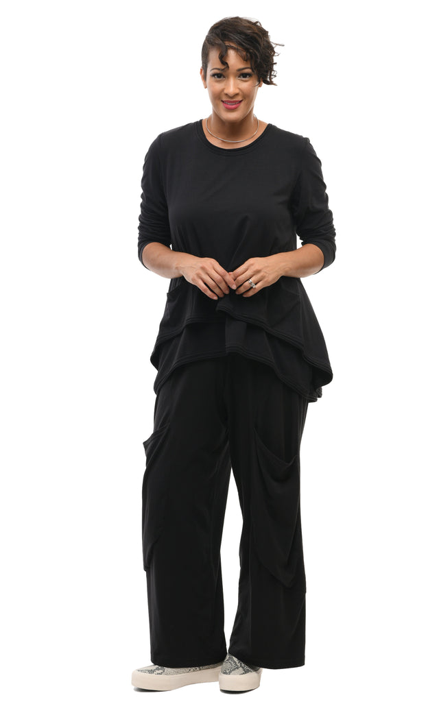 Nico Womens Pullover Top in Black