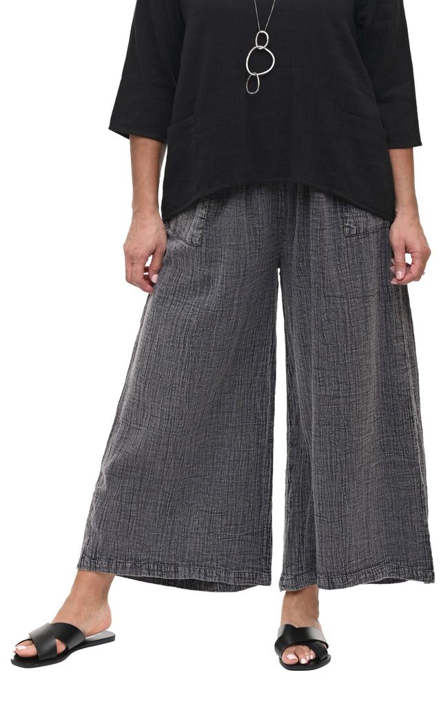 Palazzo Pant Cotton Gauze in Rocky