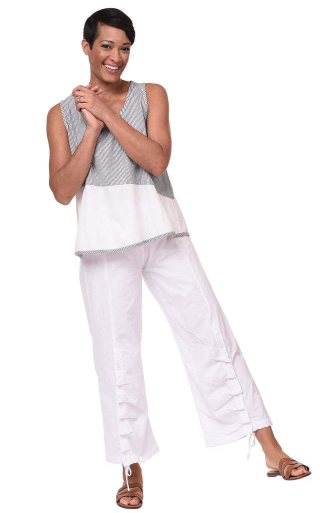 Benson Womens Color Block Tank in Ticking Stripe
