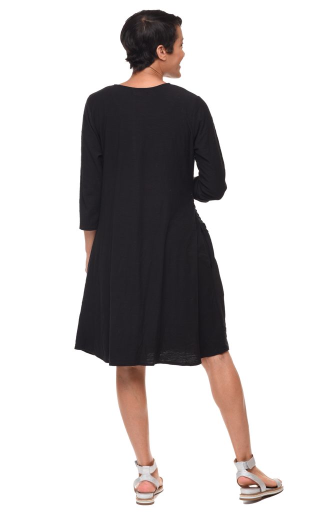 Tulip Urban Womens Cotton Slub Knit Dress in Black M Tulip Urban Womens Cotton Slub Knit Dress in Black M