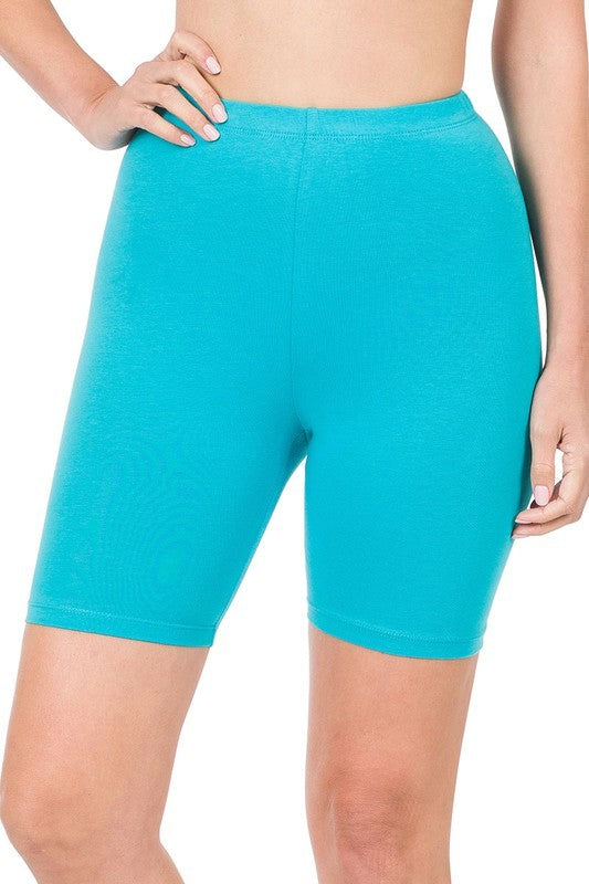 Zenana Premium Cotton Womens Biker Shorts 9Colors S-XL