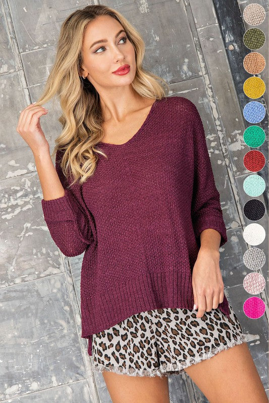 Eesome Crew Neck Knit Womens Sweater 3Colors S-L