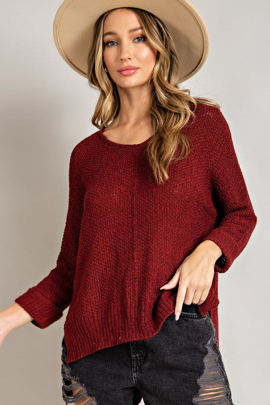 Eesome Crew Neck Knit Womens Sweater 3Colors S-L