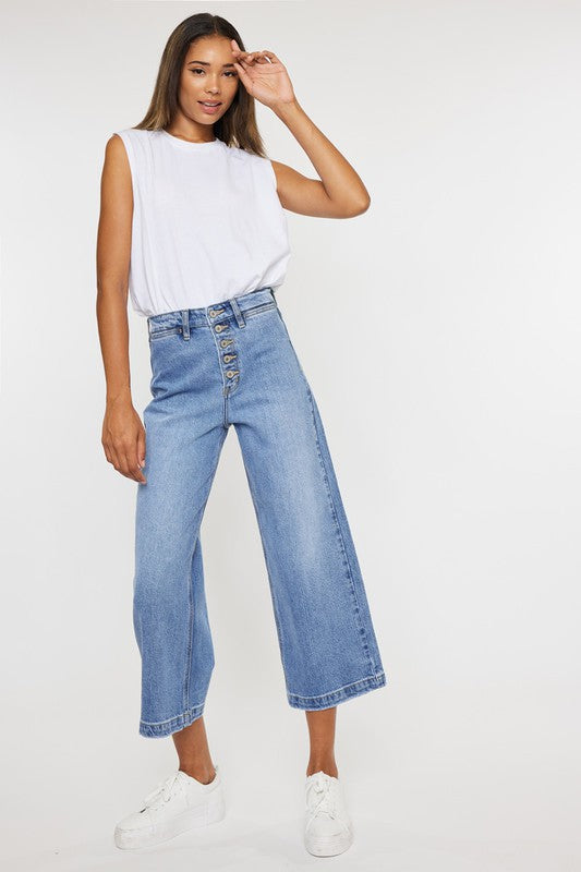 Kan Can Ultra High Rise Wide Leg Jeans 24-31
