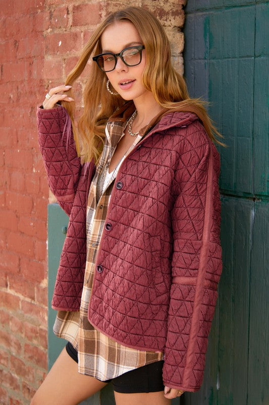 La Miel Rosie Oversized Jacket Quilted 4Colors S-L