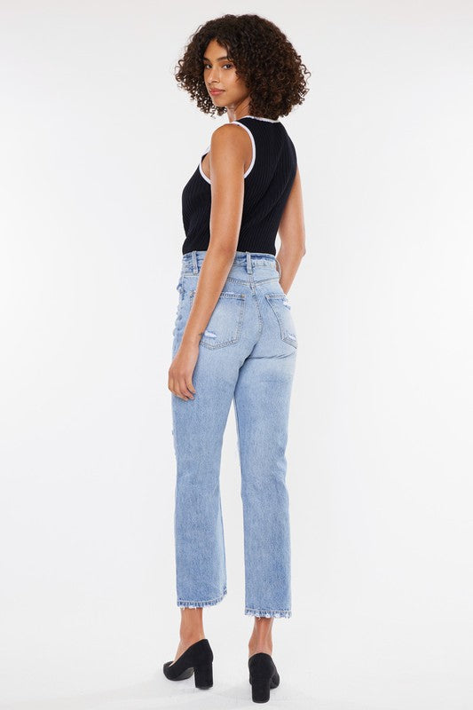 Kan Can High Rise 90's Boyfriend Jeans Light Wash Size 23-31