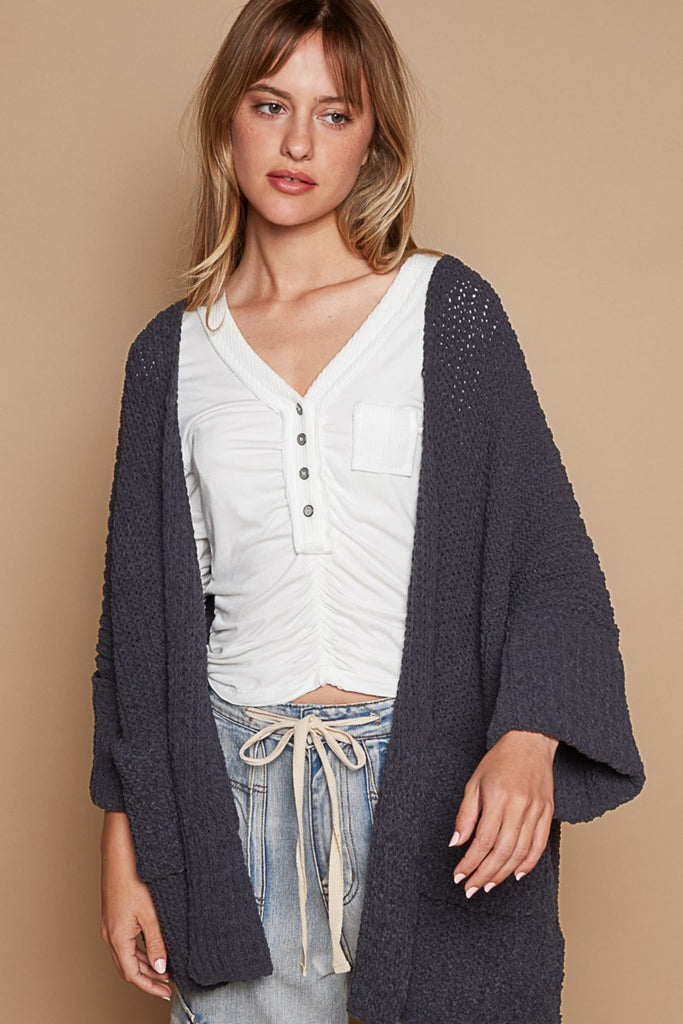 POL Open Front Sweater Womens Cardigan with Pockets