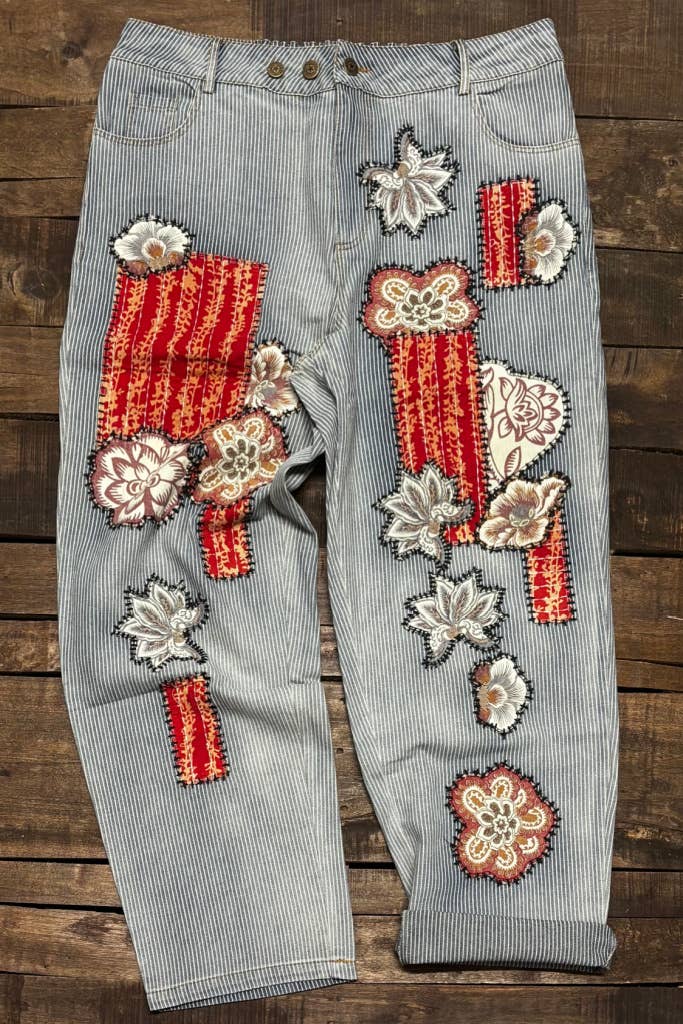 Jaded Gypsy Blooming Breeze Jeans Womens Patchwork Jeans