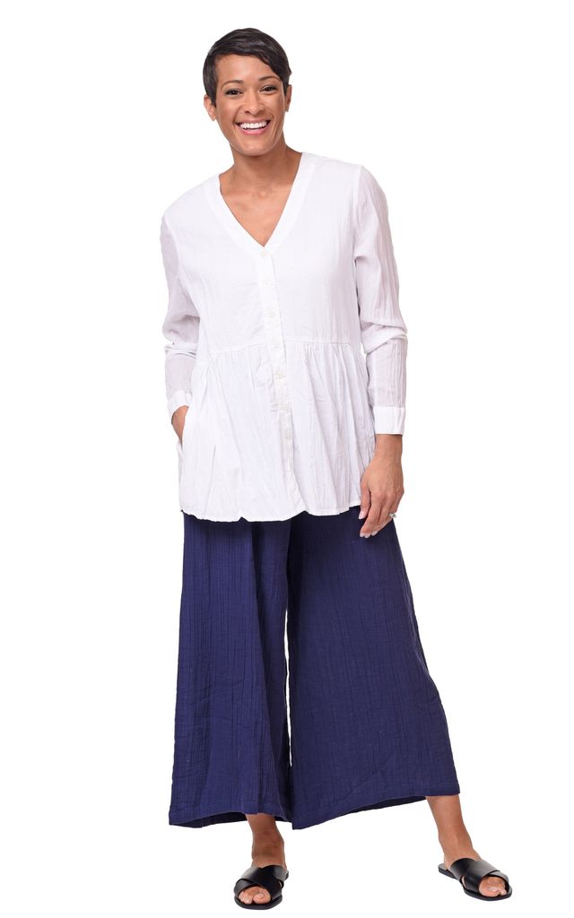 Rosalinda Womens Long Sleeve Top in White