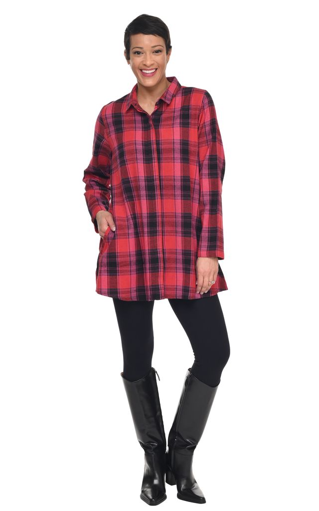 Tulip Clothing Logan Womens Flannel Shirt in Copenhagen