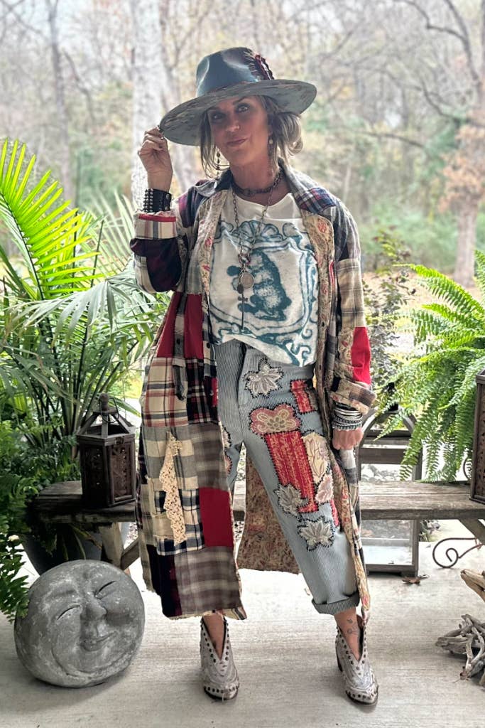 Jaded Gypsy Blooming Breeze Jeans Womens Patchwork Jeans