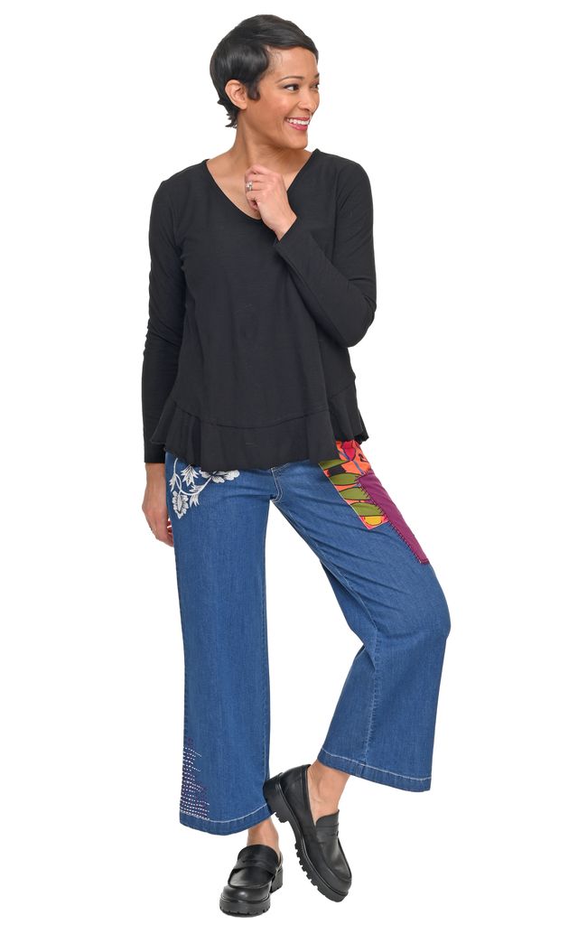 Tulip Clothing Jolie Womens Top in Black