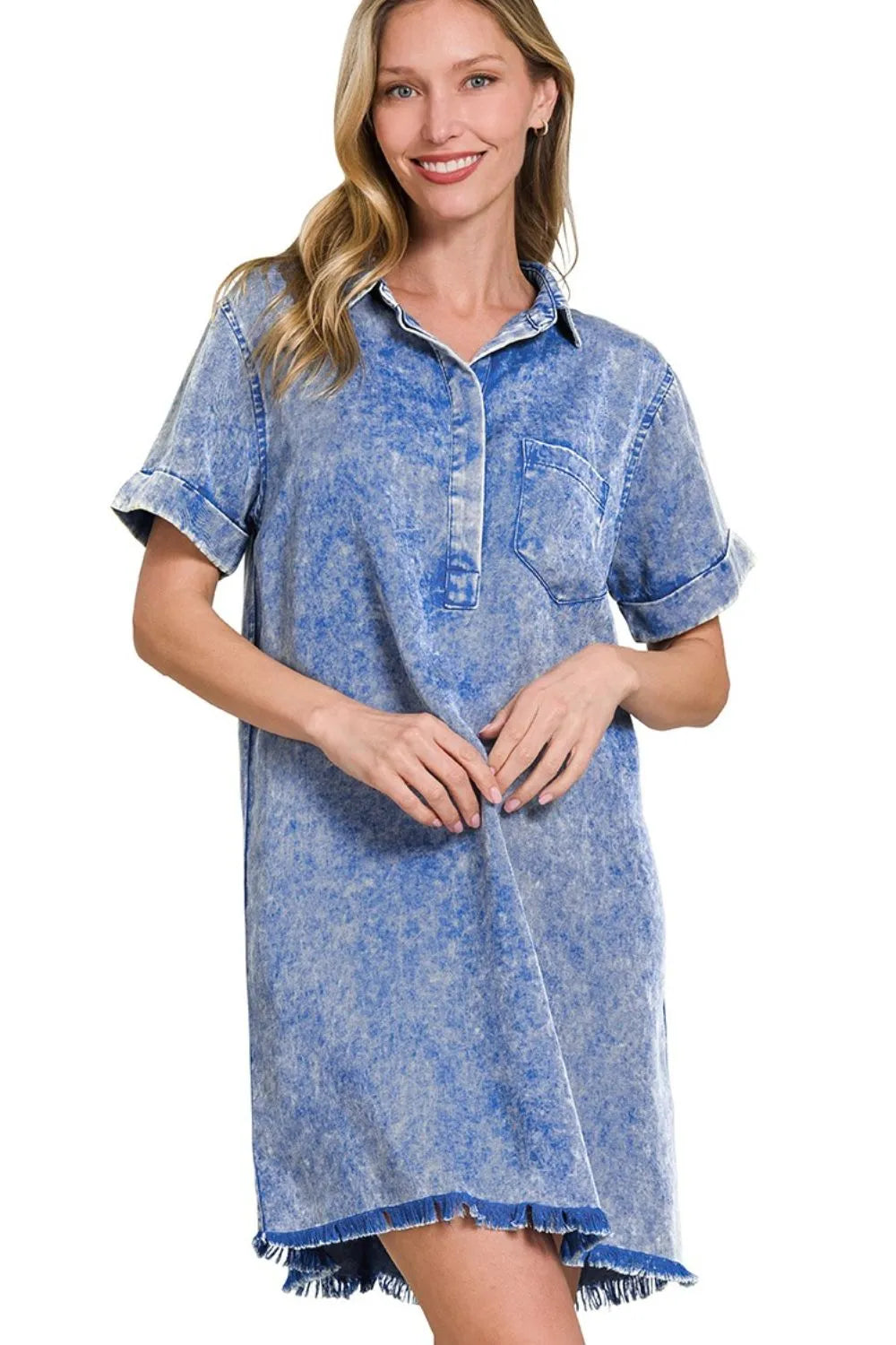 Zenana Tencel Mineral Washed Collared Shirt Womens Dress Apparel Garden Zenana Tencel Mineral Washed Collared Shirt Womens Dress Apparel Garden