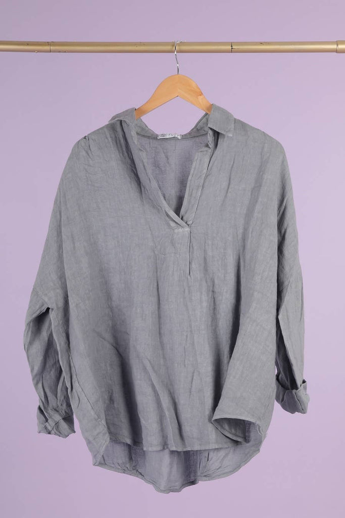Made in Italy Colette Everlee Tunic 100% linen OSFM
