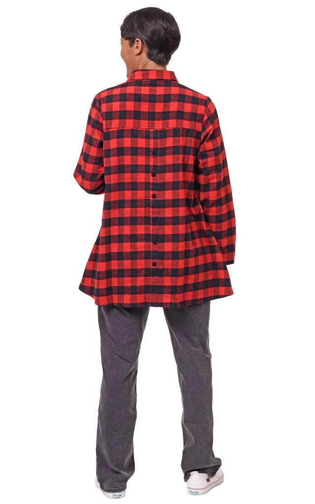 Logan Womens Flannel Tunic in Buffalo Flannel