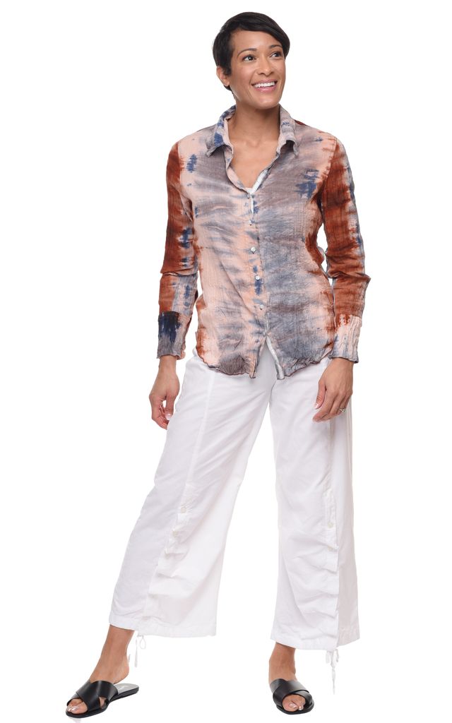 Gretchen Womens Button Down Shirt in Havana