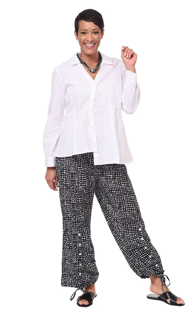 Opera Womens Asymmetrical Blouse in White
