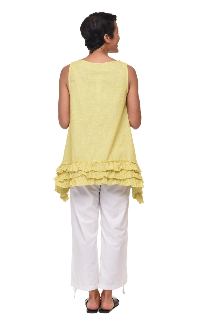 Lily Womens Sleeveless Tunic in Sunflower