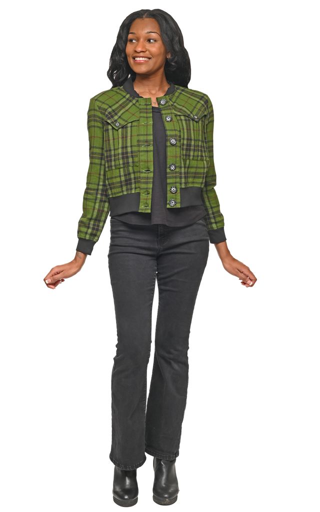 Tulip Clothing Bobbi Bomber Jacket in Flannel Belfast