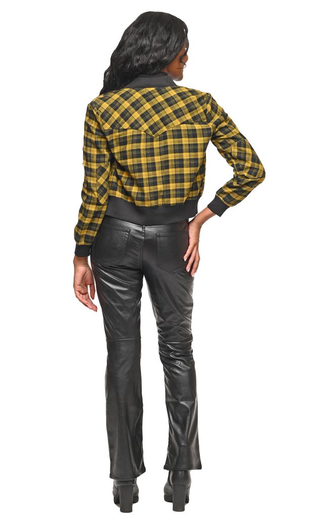 Tulip Clothing Bobbi Bomber Jacket in Flannel Edinburgh