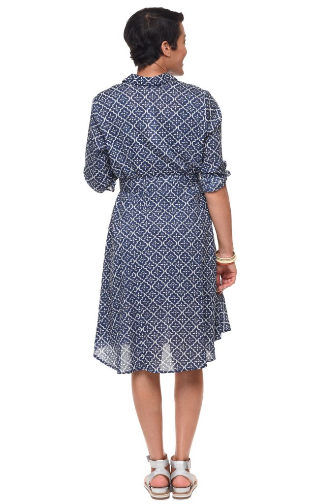 Perrin Womens Lightweight Cotton Dress in Tile