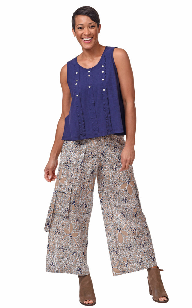 Tulip Clothing Sea Shell Womens Tank in Navy