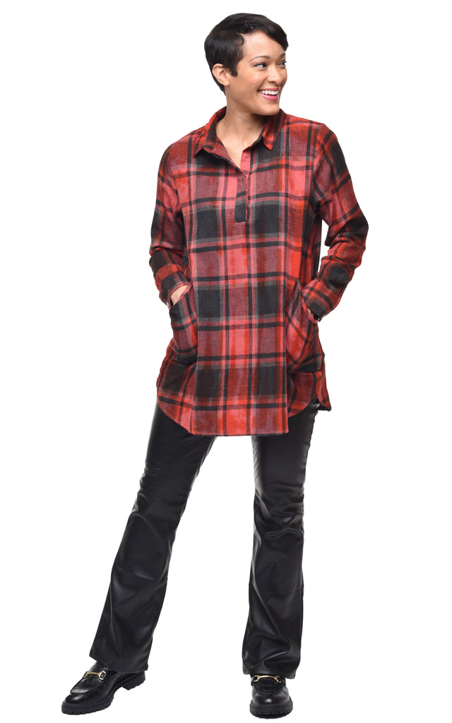 Brenda Womens Flannel Top in Dumbarton