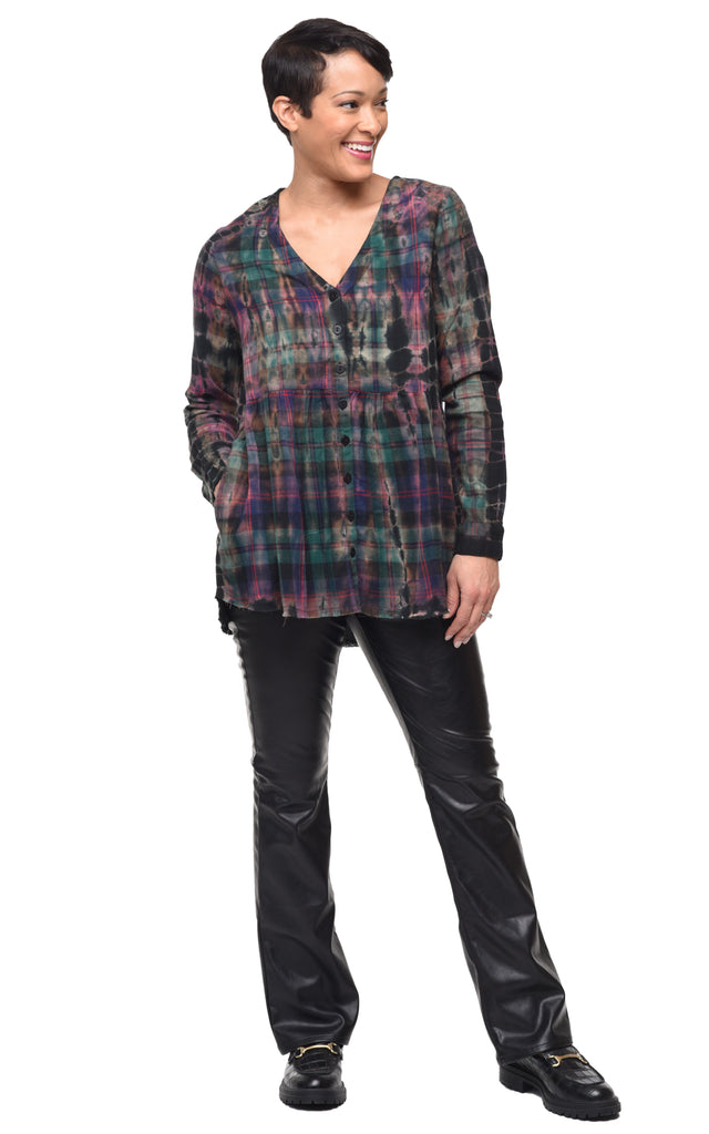 Rosalinda Womens Flannel Top in Peterhead