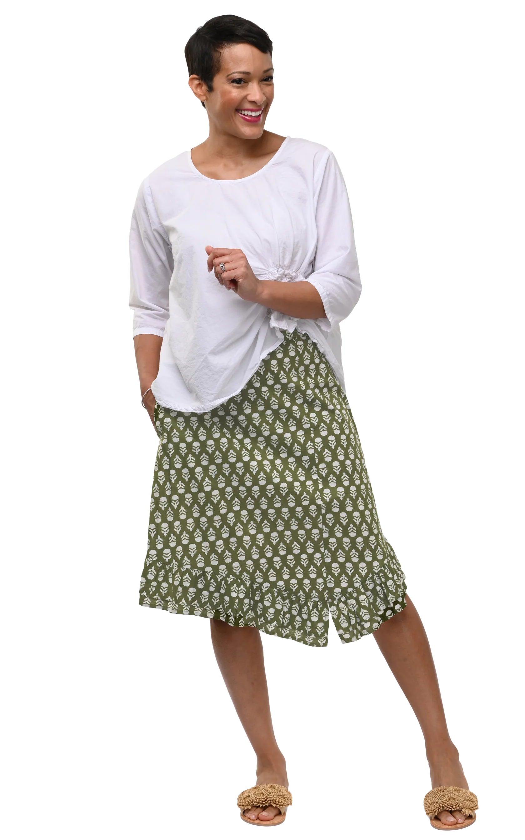 【連休限定値下げ】laubeblanc cotton tierad skirt Tulip Clothing Belmont Womens Skirt in Acorns – Apparel Garden