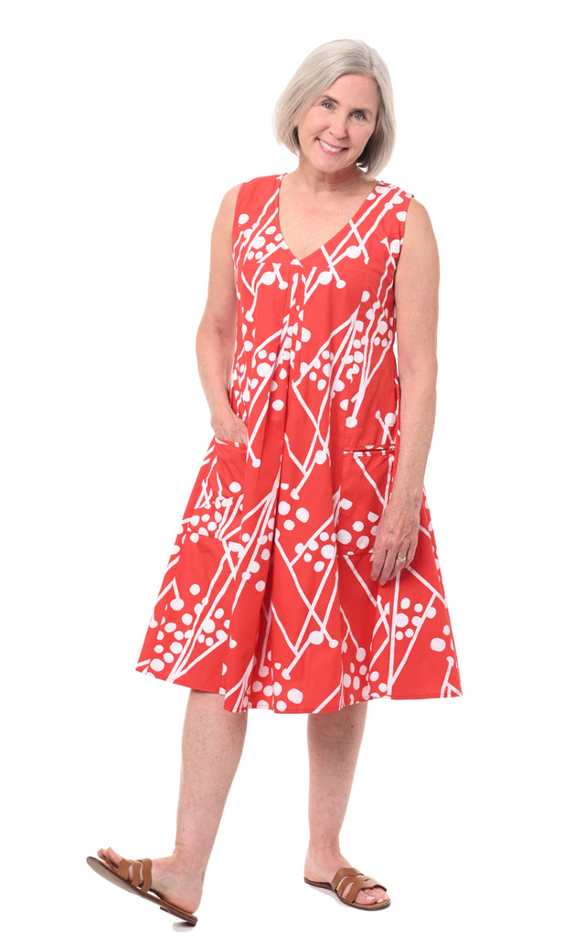 Poppie Womens Dress in Hibiscus Connection
