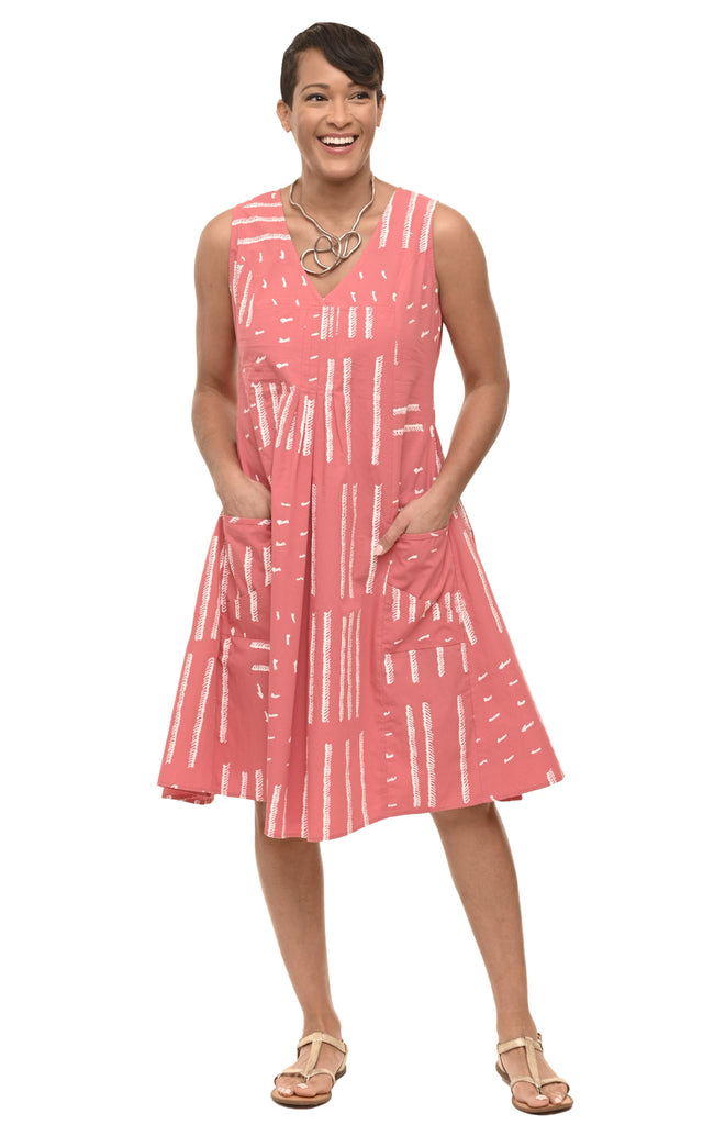 Poppie Dress in Paradise Sand Dunes Small