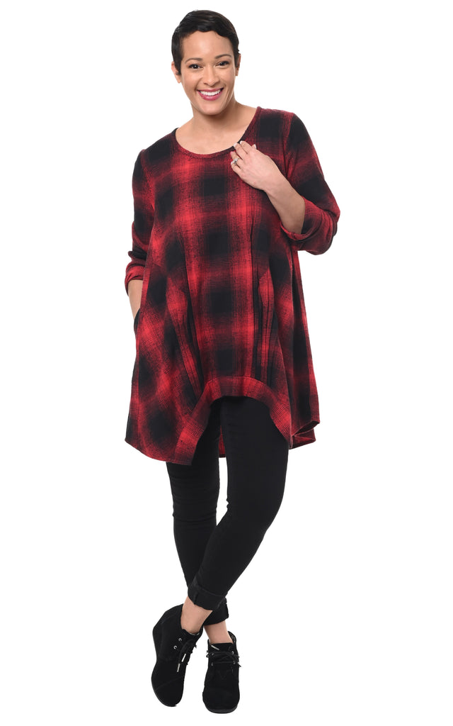 Lainey Womens Tunic in Plymouth Flannel