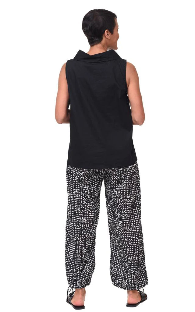 Scooter Pant Womens Cotton Pants in Black Dots
