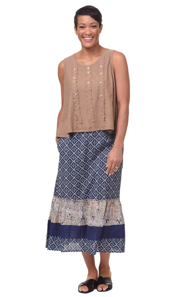 Ryder Womens Tiered Skirt in Tile