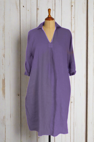 Made In Italy Colette Izabella Womens Dress 100% linen