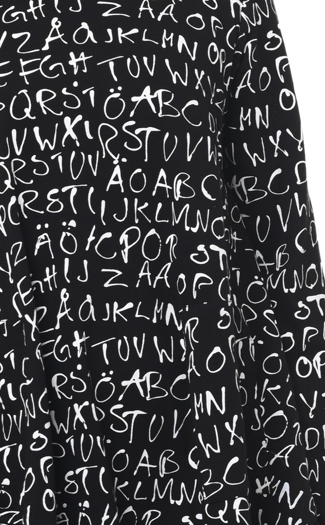 Kinsley Womens Tunic in Black Alphabet