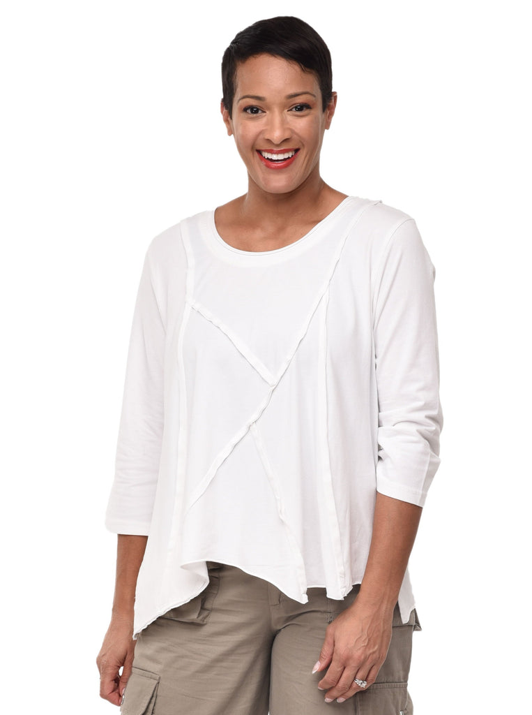 Lindsay Women's Knit Pullover Top in White