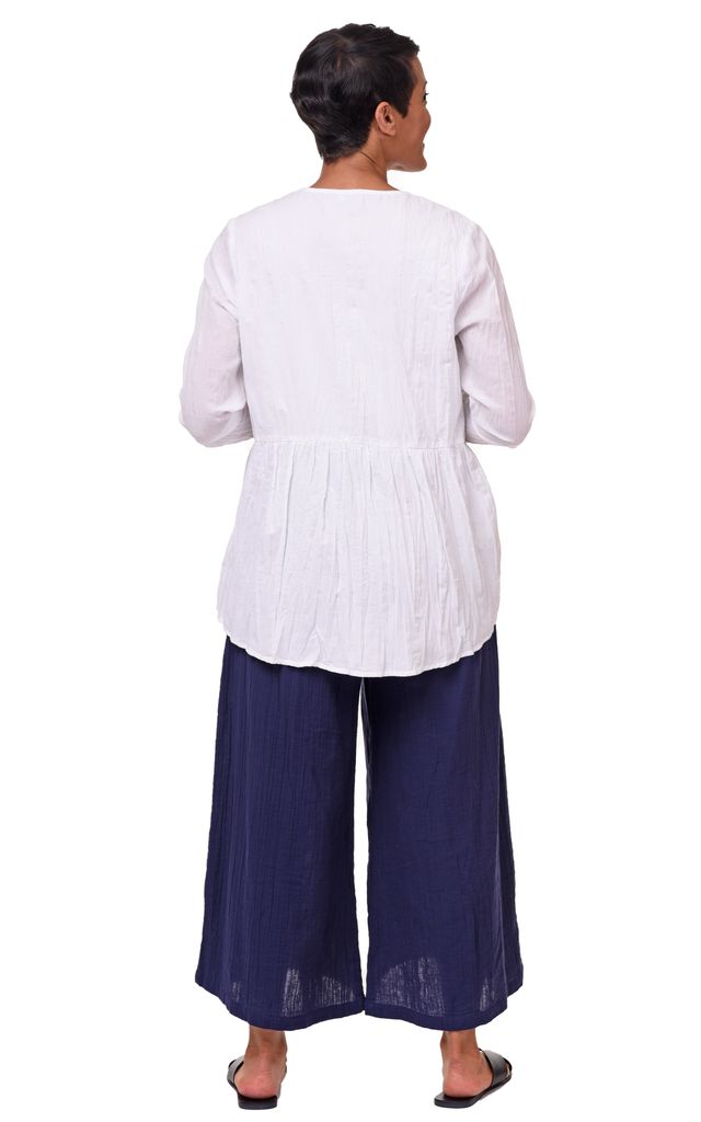 Rosalinda Womens Long Sleeve Top in White