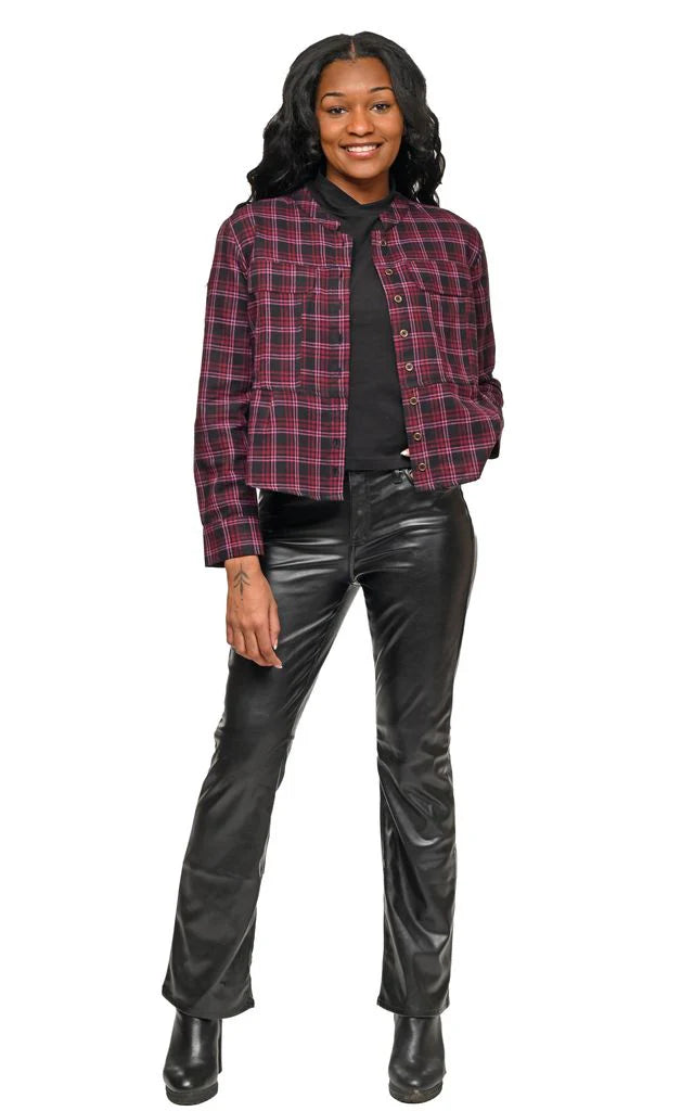 Tulip Clothing Jewel Womens Flannel Jacket in Oslo