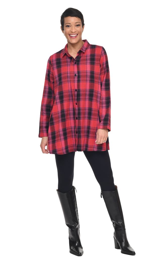 Tulip Clothing Logan Womens Flannel Shirt in Copenhagen