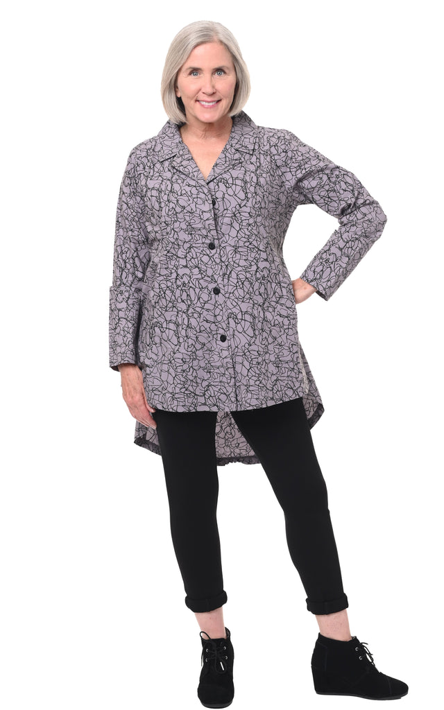 Edna Womens Tunic in Canyon Squiggle
