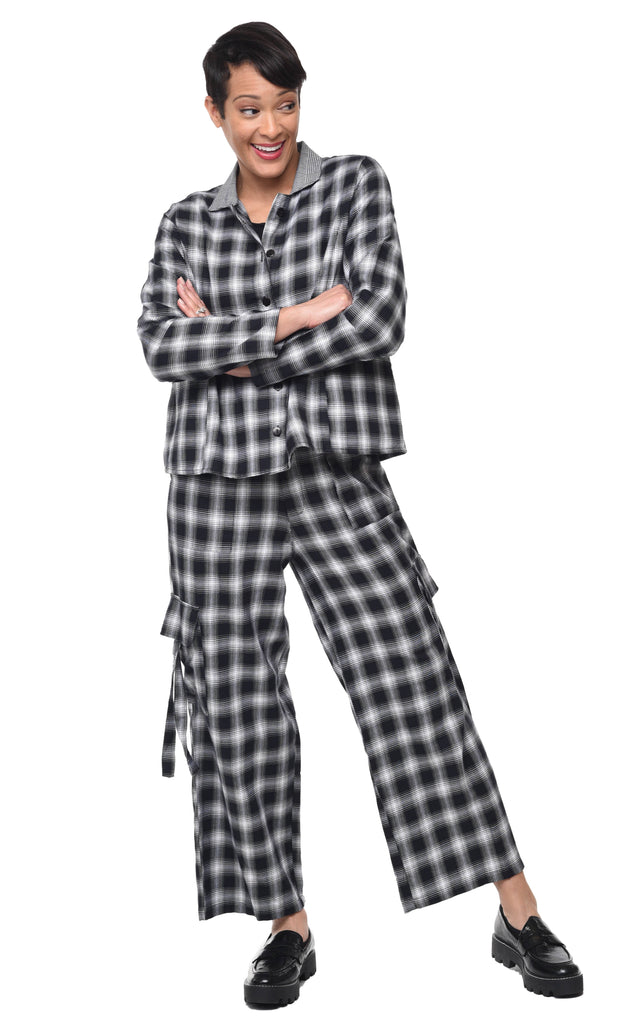 Colton Pant Womens Cargo Pant in Blake Plaid