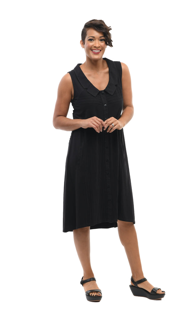 Blair Womens Dress in Black Knit by Snapdragon & Twig