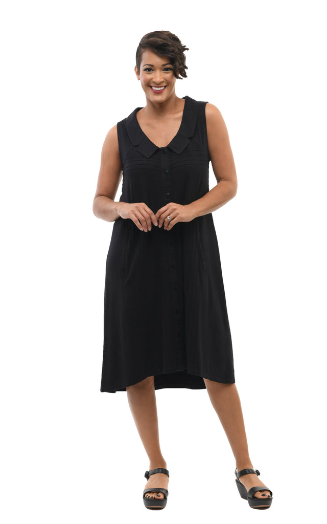 Blair Womens Dress in Black Knit by Snapdragon & Twig