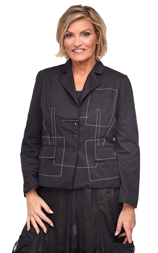 Lottie Women's Jacket in Black Twill