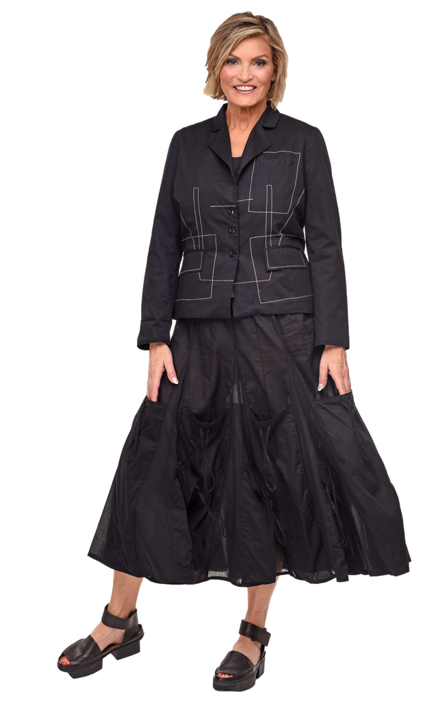 Lottie Women's Jacket in Black Twill